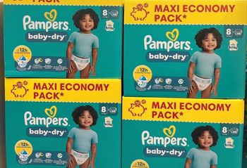 4 cartons de couches Pampers taille 8