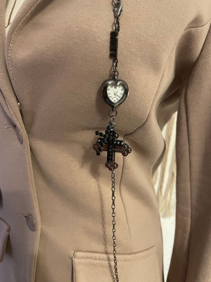 Blazer long MET beige femme taille M - photo numéro 3