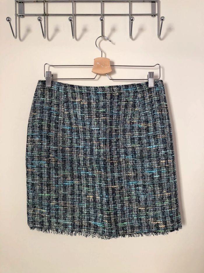 Jupe tweed bleue Claudie Pierlot taille 40 neuve