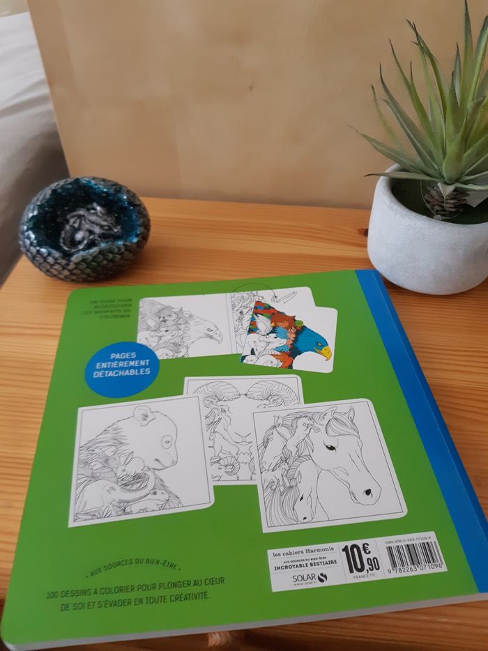 Livre de coloriage Incroyable Bestiaire Harmonie Solar - photo numéro 5