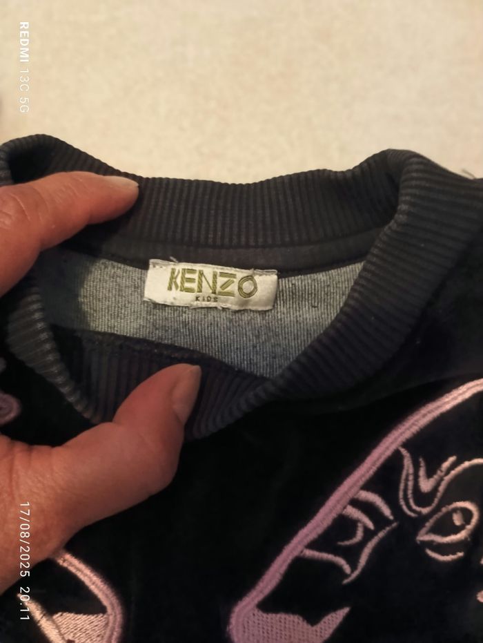 Sweat velours Kenzo  kids  taille 2 ans - photo numéro 3