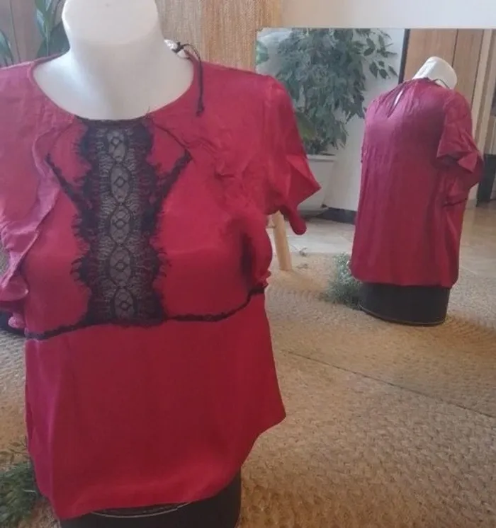 Blouse fluide Morgan couleur framboise taille 40 - 100% viscose - photo numéro 4