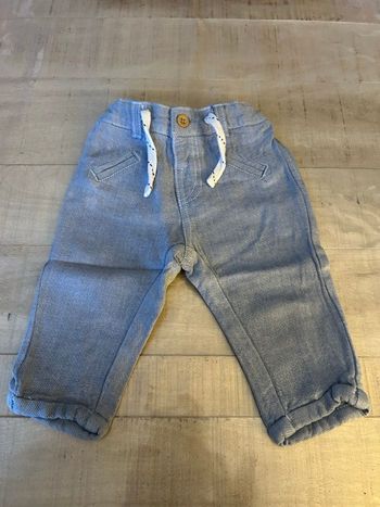 Pantalon fin bleu