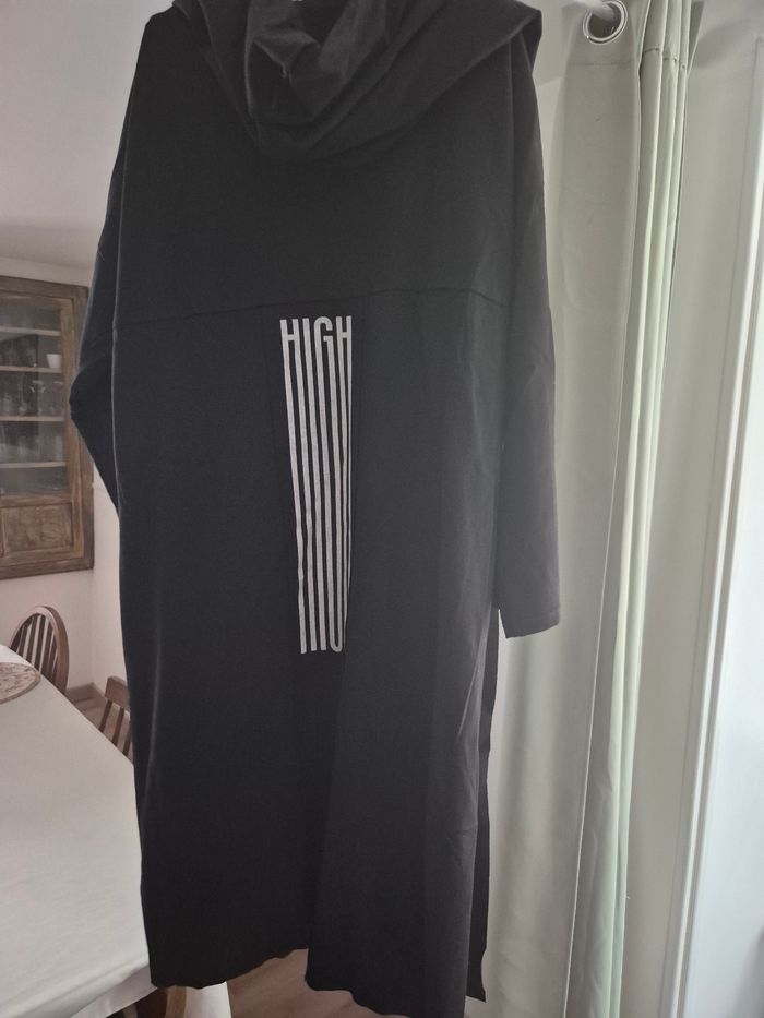 Veste longue noire et blanche 158C - photo numéro 2