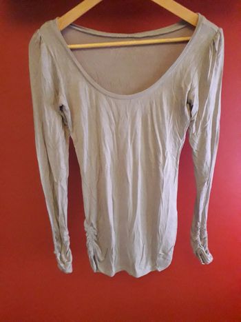 T-shirt manche longue beige cache cache