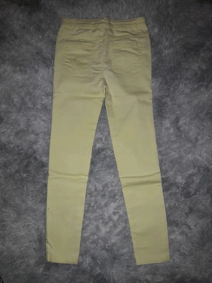 Jean slim jaune Vertbaudet 10 ans - photo numéro 2