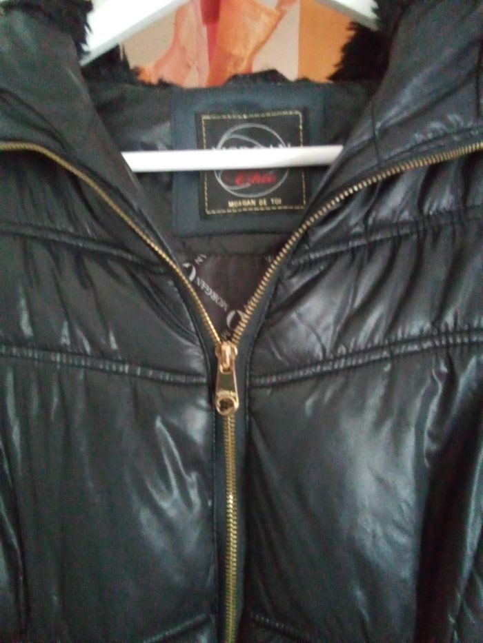 Doudoune mi-longue noire avec capuche Morgan taille 36 - photo numéro 6