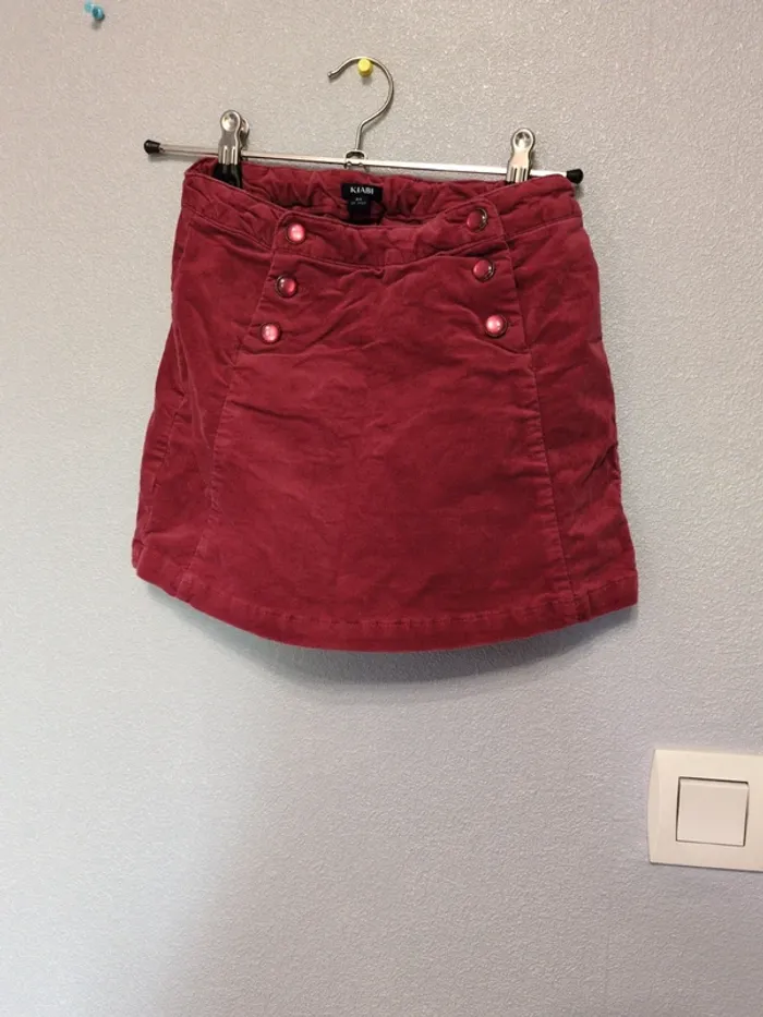 Jupe short velours fille 8 ans