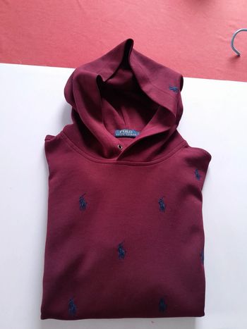 Sweat capuche polo ralph lauren brodé Pink pony xl