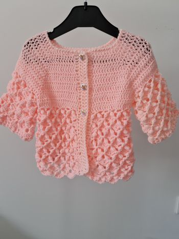 Veste au crochet 3 ans neuve