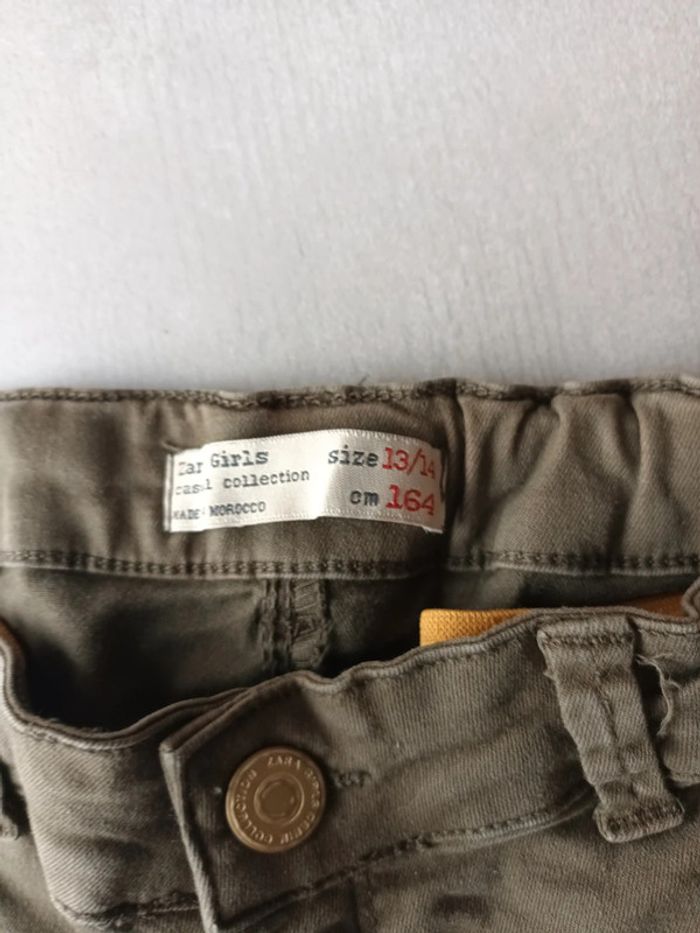 Jean slim kaki zara 13/14 ans - photo numéro 2