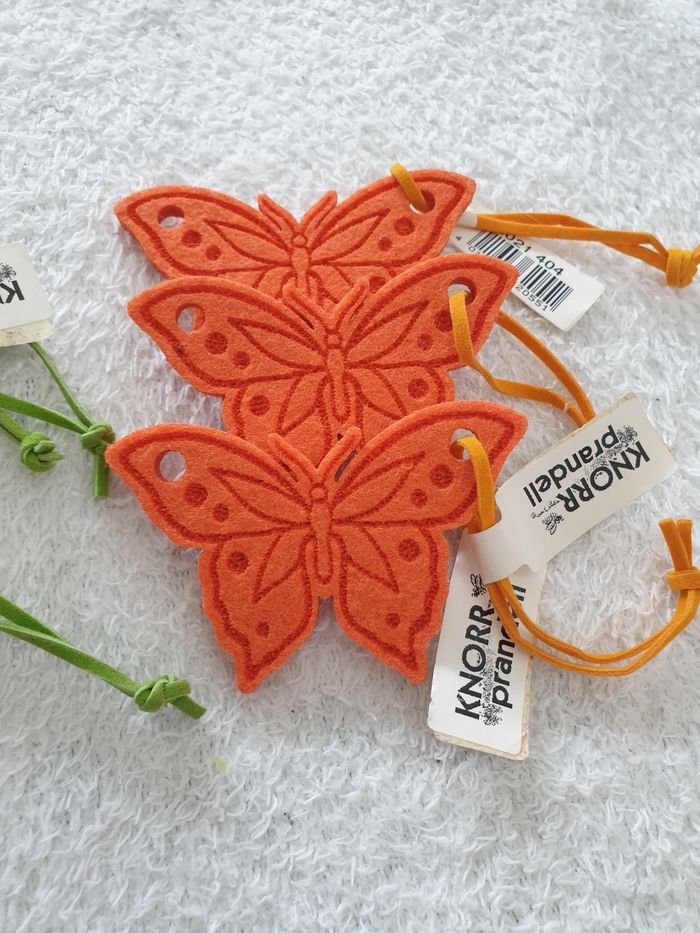 Lot de 9 papillons feutrine neuf - photo numéro 4