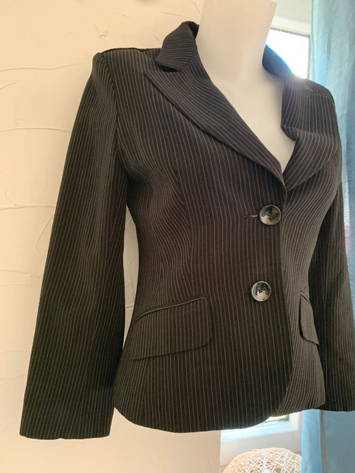 Blazer 1. 2 3 taille 38 noir fine rayure - photo numéro 4