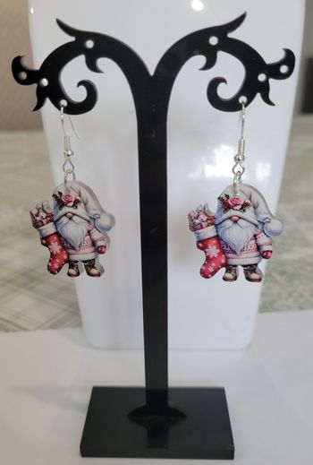 BOUCLES D'OREILLES GNOME NOEL ! NEUVE ! MODELE 3