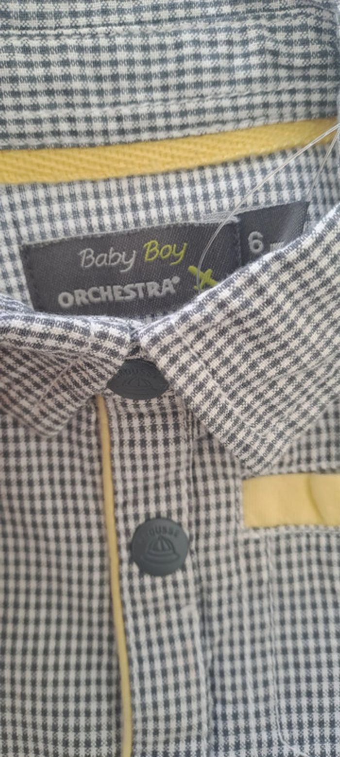Chemise manches courtes neuve garçon 6 mois Orchestra - photo numéro 3