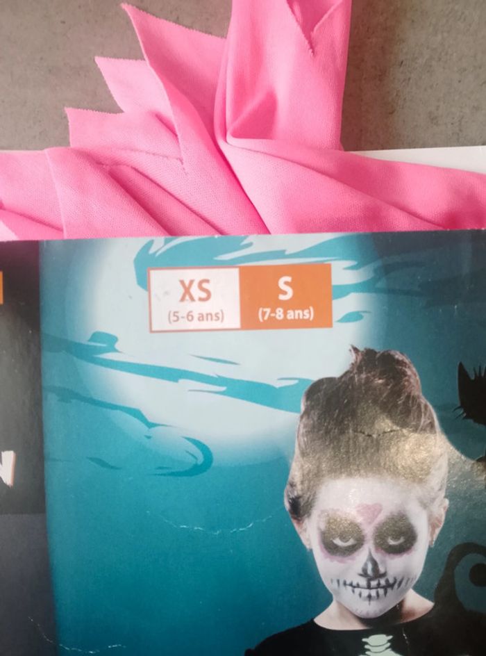 Déguisement halloween neuf - Robe squelette - Fille - 7/8 ans - photo numéro 4
