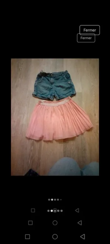 Jupe short 7 ans fille