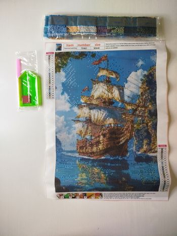 Diamond painting bateau pirate paysage #S334