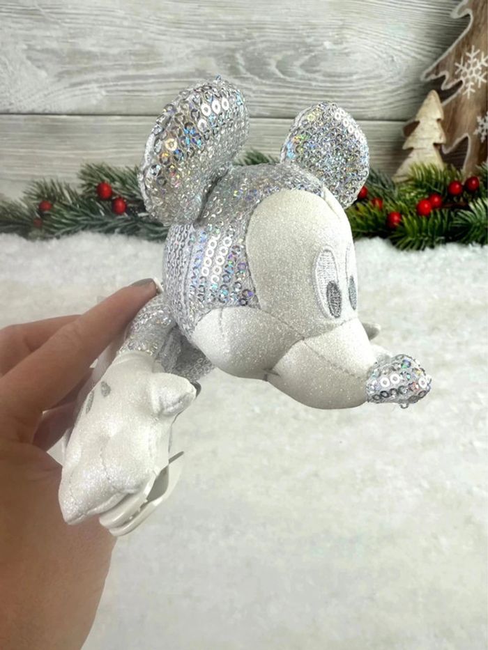 Peluche d’épaule Disney Mickey Sequin argent 20th anniversary Tokyo Disneyland - photo numéro 7