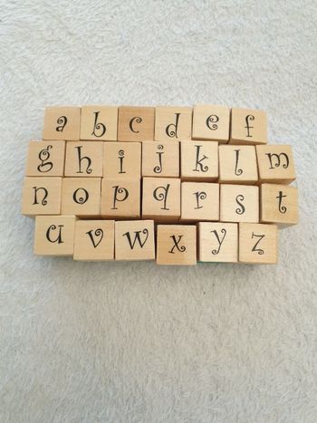 Tampons lettres de l'alphabet x26