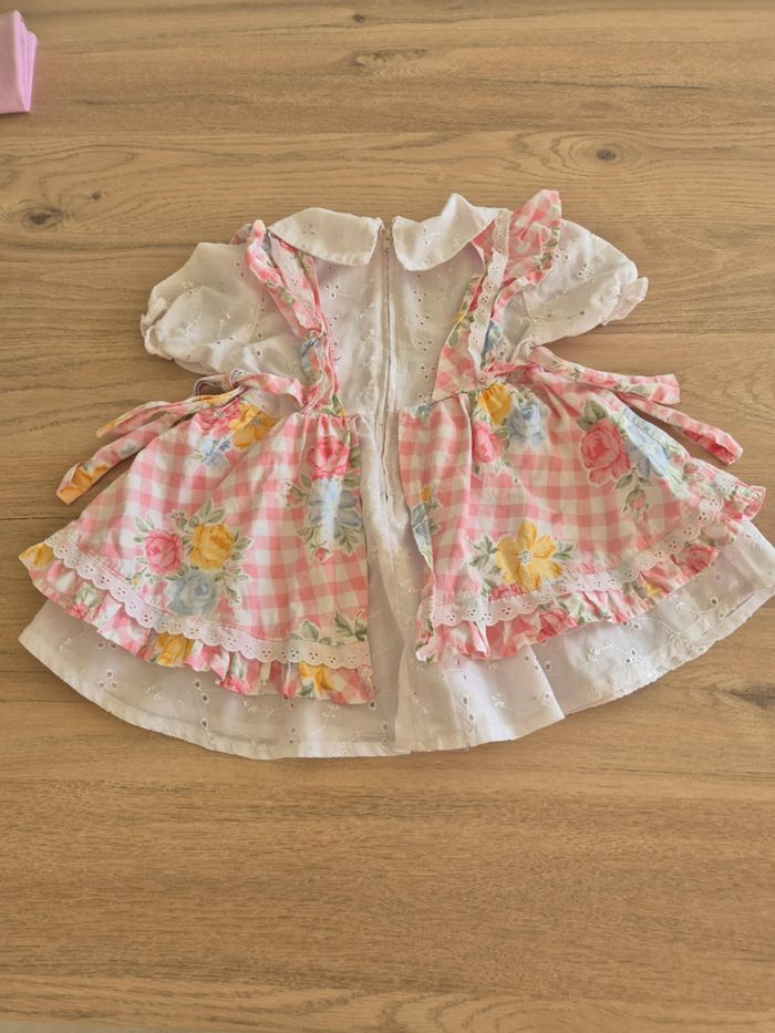 Robe fille vintage à carreaux - photo numéro 3