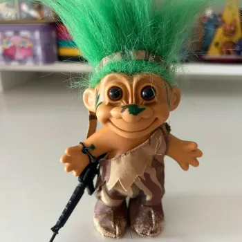 Figurine troll vintage militaire camouflage