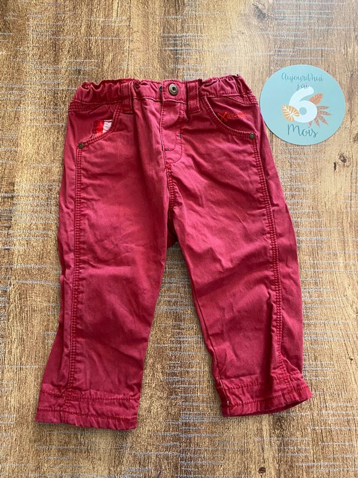 Pantalon rouge obaibi 6 mois garçon