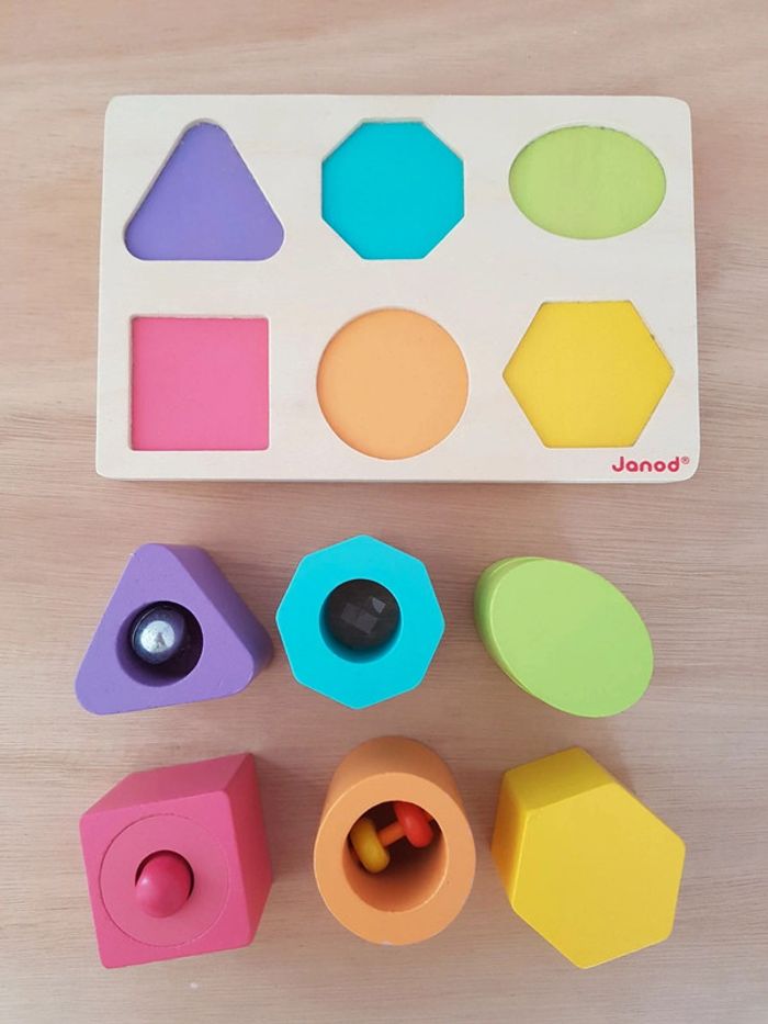 Janod cubes sensoriels I Wood en bois - photo numéro 2