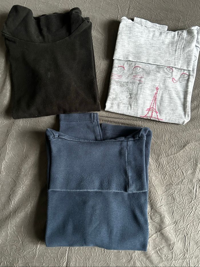 Lot de 3 sous-pulls petite fille