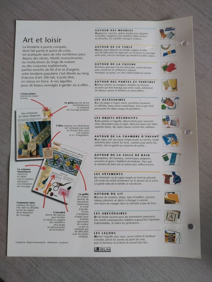 Fiches broderie main - photo numéro 3