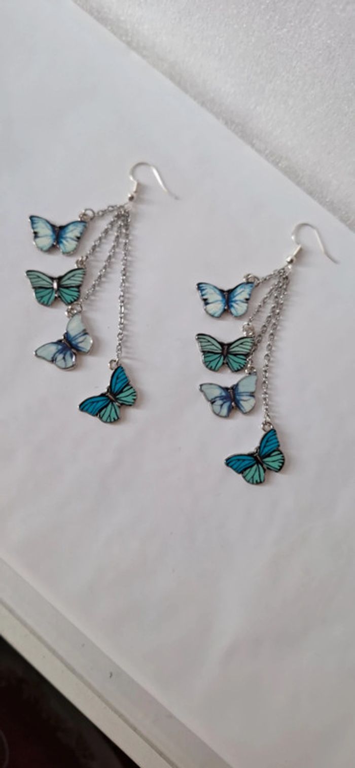 Boucles d’oreilles papillons – Fait main - photo numéro 4