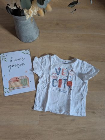 T-shirt manches courtes 6 mois Tex