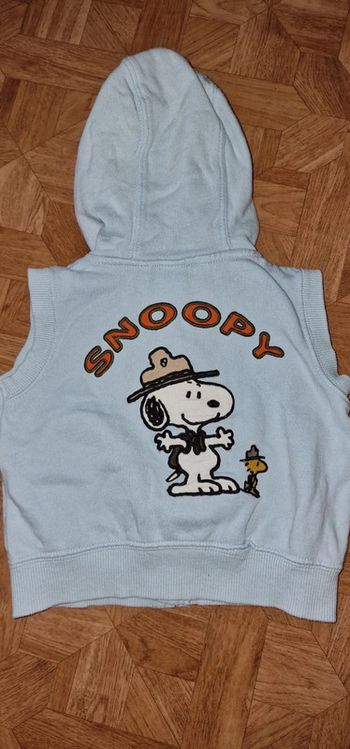 Veste sans manche snoopy 2.4mois h&m