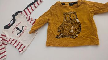 Lot de 2 tee shirt manches longues 3 mois