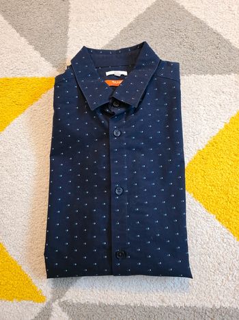 Chemise à motifs Jules couleur bleu marine Taille M