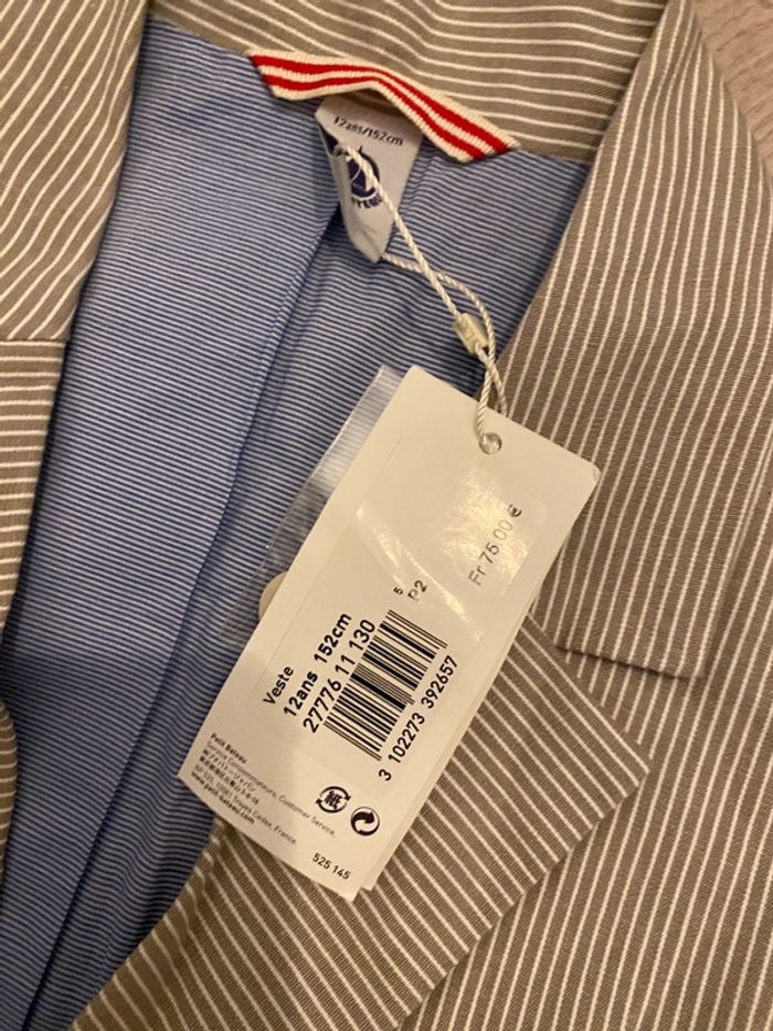Veste cérémonie Petit Bateau 12 ans Neuve valeur 75e - photo numéro 5