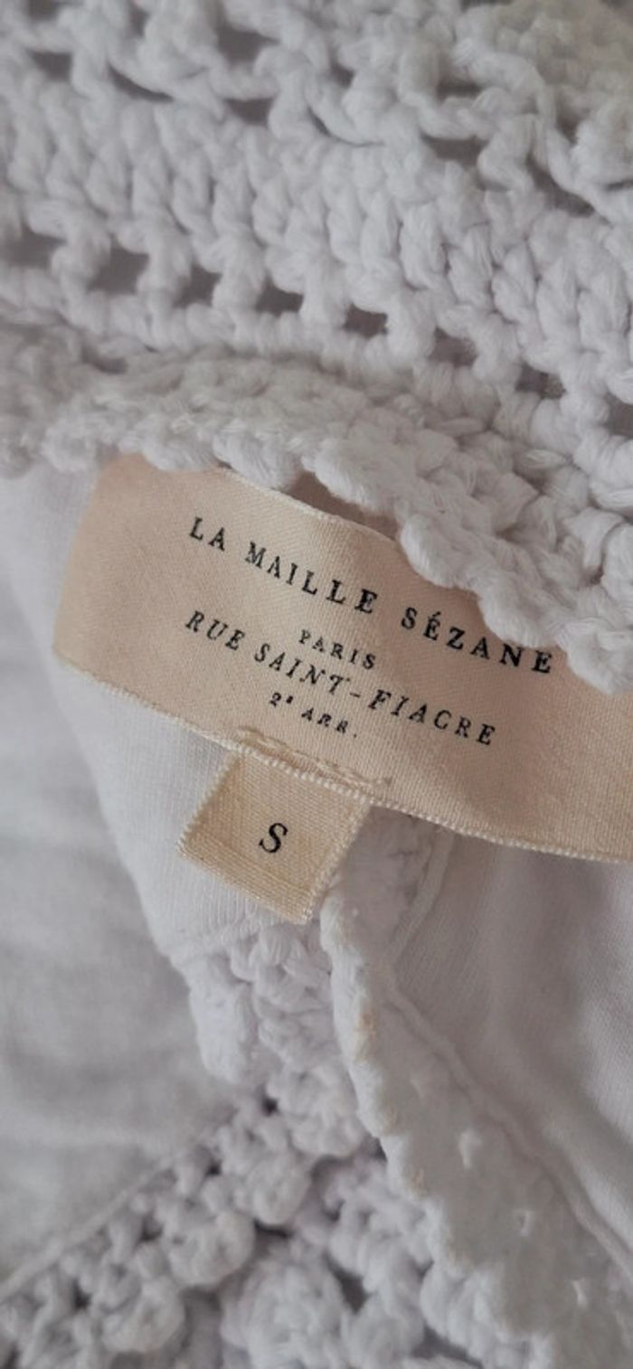 🤍 Top Francisco Sézane – Blanc crochet – Taille 36 – État neuf - photo numéro 6