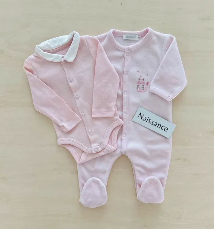 Pyjama et bodi fille naissance 50 cm