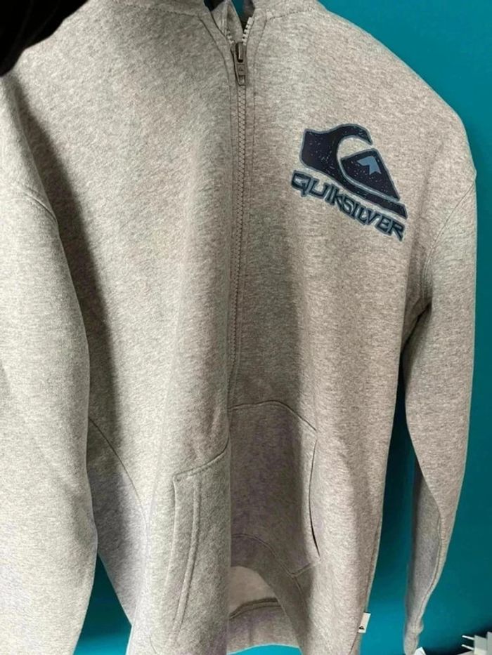 Sublime sweat zippé à capuche QuickSilver 14 ans - photo numéro 8