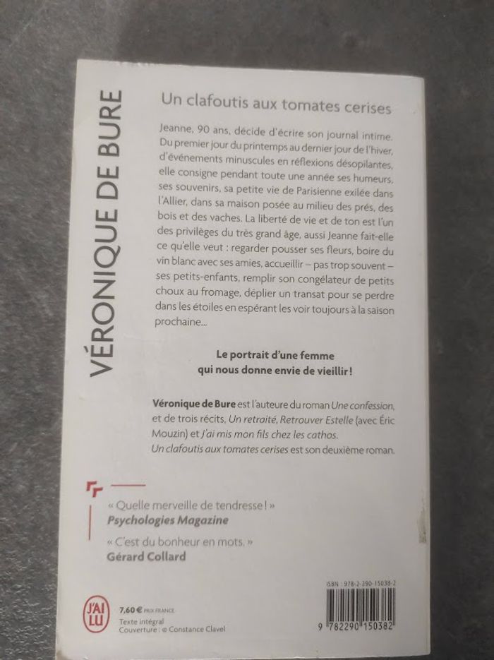 Un clafoutis aux tomates cerises Véronique de Bure J'ai Lu 2018 - photo numéro 3