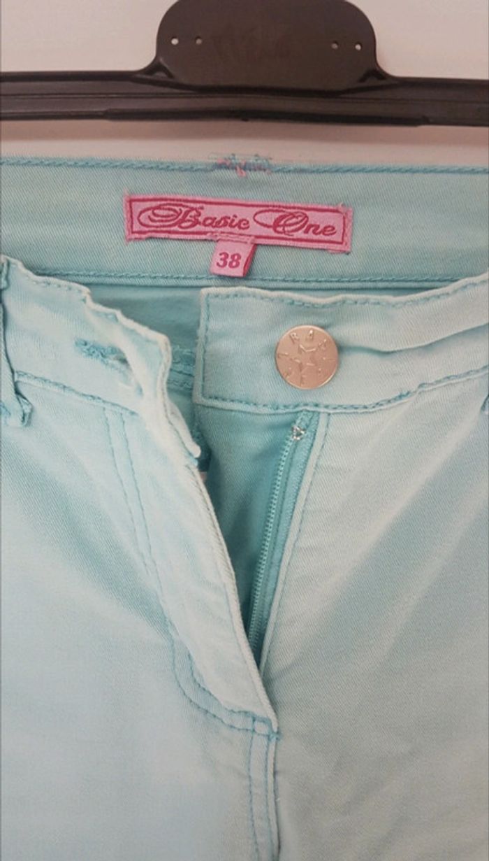 Pantacourt turquoise 38 - photo numéro 3