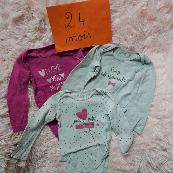 Lot 3 bodys manches longues