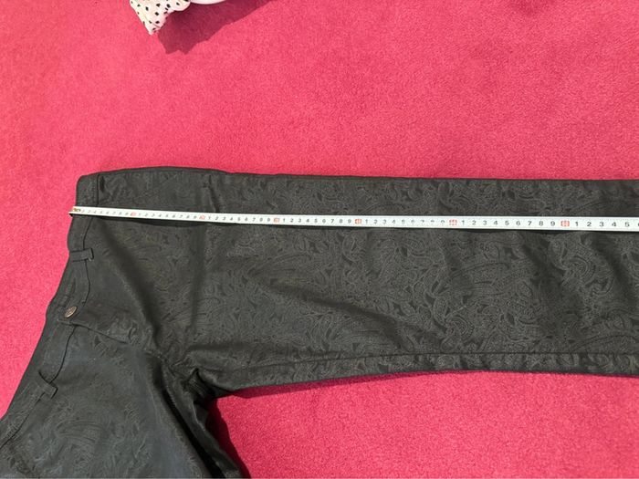 Pantalon style huile noir motif cachemire school rag38 - photo numéro 12