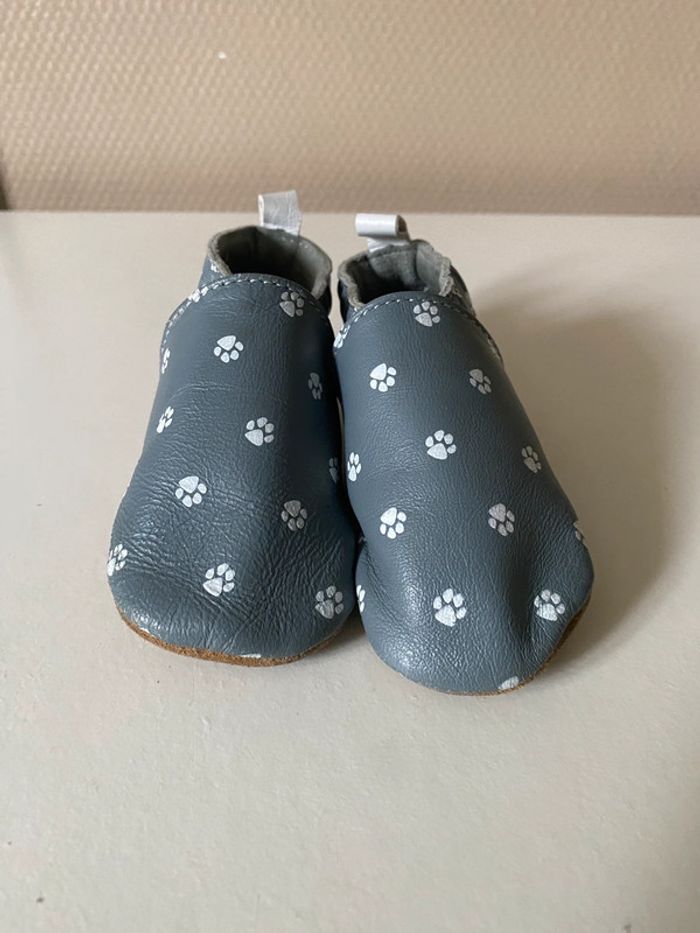 Chausson en cuir bebe mixte gémo