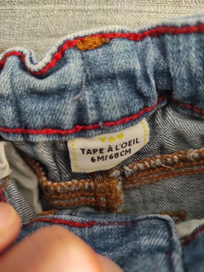 Short en jean et t-shirt Tao 6 mois - photo numéro 7