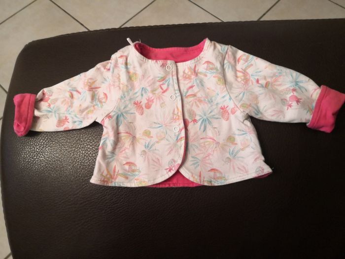 Veste sweat-shirt réversible 1-3 mois