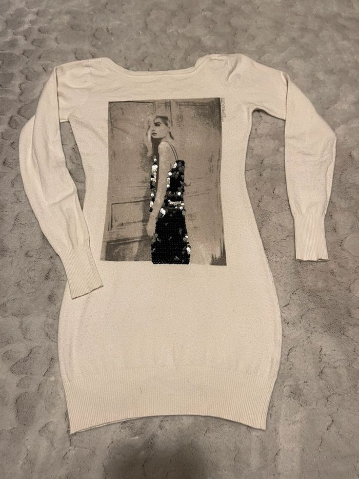Robe pull crème - Moewy - T. U - photo numéro 3
