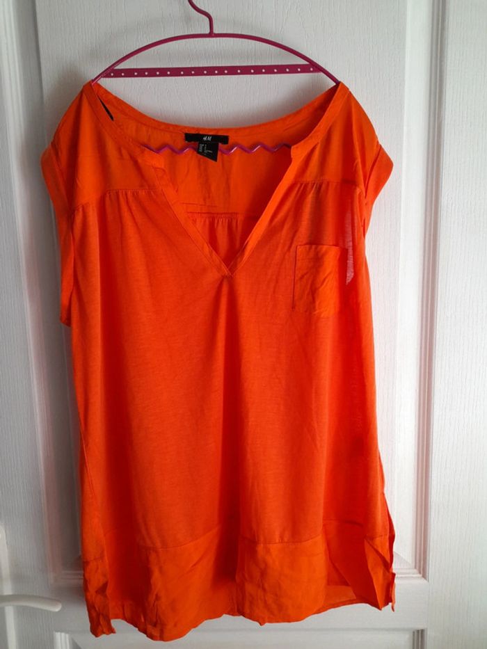 Blouse fluide orange H&M