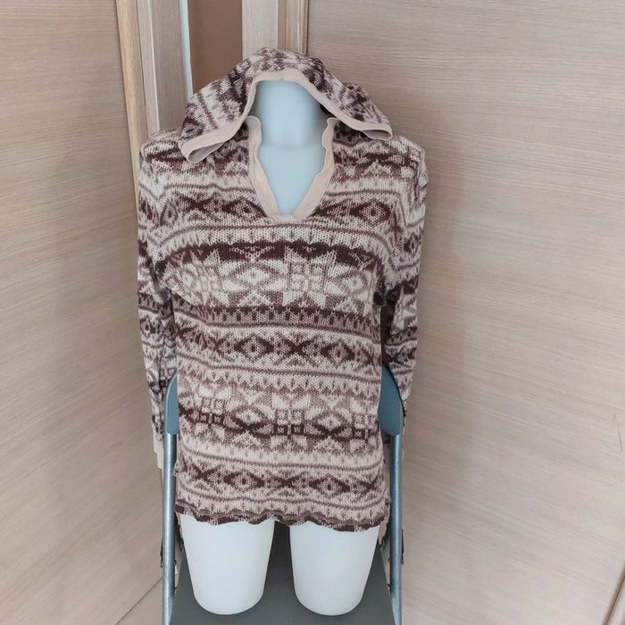 Sweat l à capuche marron beige - photo numéro 3