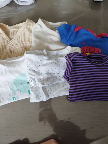 Lot de 6 bodies bébé 3 mois (62 cm)